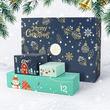Laden Sie das Bild in den Galerie-Viewer, Malen nach Zahlen Adventskalender 2025 - Frohe Weihnachten (Blau - 12 Türchen)