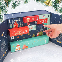 Laden Sie das Bild in den Galerie-Viewer, Malen nach Zahlen Adventskalender 2025 - Frohe Weihnachten (Blau - 12 Türchen)