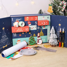 Laden Sie das Bild in den Galerie-Viewer, Malen nach Zahlen Adventskalender 2025 - Frohe Weihnachten (Blau - 12 Türchen)