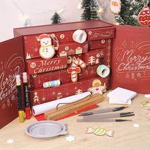 Laden Sie das Bild in den Galerie-Viewer, Malen nach Zahlen Adventskalender 2025 - Frohe Weihnachten (Rot - 12 Türchen)