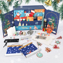 Laden Sie das Bild in den Galerie-Viewer, Malen nach Zahlen Adventskalender 2025 - Fröhlich &amp; Festlich (Blau - 12 Türchen) Figured&#39;Art