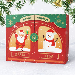 Malen nach Zahlen Adventskalender 2025 - Fröhlich & Festlich (Rot - 12 Türchen)