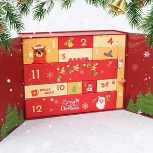 Malen nach Zahlen Adventskalender 2025 - Fröhlich & Festlich (Rot - 12 Türchen)