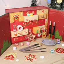 Laden Sie das Bild in den Galerie-Viewer, Malen nach Zahlen Adventskalender 2025 - Fröhlich &amp; Festlich (Rot - 12 Türchen)