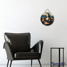 Laden Sie das Bild in den Galerie-Viewer, Malen nach Zahlen auf Holzscheibe - Mona Lisa