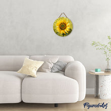 Laden Sie das Bild in den Galerie-Viewer, Malen nach Zahlen auf Holzscheibe - Sonnenblume