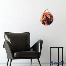 Laden Sie das Bild in den Galerie-Viewer, Malen nach Zahlen auf Holzscheibe - Florale Frau