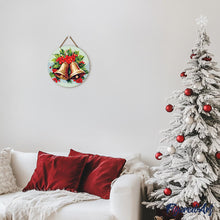 Laden Sie das Bild in den Galerie-Viewer, Malen nach Zahlen auf Holzscheibe - Weihnachtsglocken