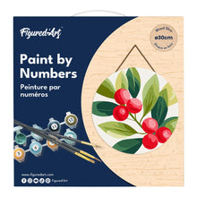Laden Sie das Bild in den Galerie-Viewer, Malen nach Zahlen auf Holzscheibe - Preiselbeeren