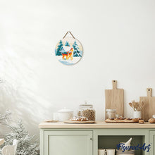 Laden Sie das Bild in den Galerie-Viewer, Malen nach Zahlen auf Holzscheibe - Hirsch und Hütte