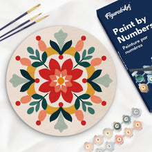 Laden Sie das Bild in den Galerie-Viewer, Malen nach Zahlen auf Holzscheibe - Winter-Mandala