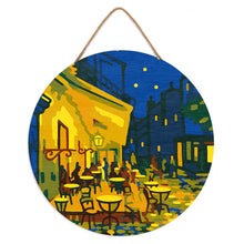 Laden Sie das Bild in den Galerie-Viewer, Malen nach Zahlen auf Holzscheibe - Café - Van Gogh