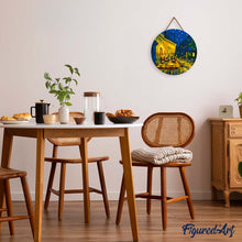 Laden Sie das Bild in den Galerie-Viewer, Malen nach Zahlen auf Holzscheibe - Café - Van Gogh