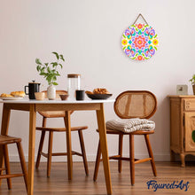 Laden Sie das Bild in den Galerie-Viewer, Malen nach Zahlen auf Holzscheibe - Schmetterlings-Mandala