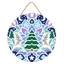 Laden Sie das Bild in den Galerie-Viewer, Malen nach Zahlen auf Holzscheibe - Weihnachts-Mandala
