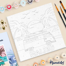 Laden Sie das Bild in den Galerie-Viewer, Mini Malen nach Zahlen mit Rahmen - Malibu