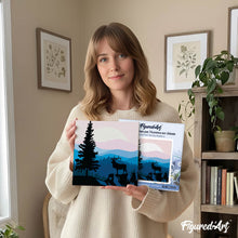 Laden Sie das Bild in den Galerie-Viewer, Mini Malen nach Zahlen mit Rahmen - Majestätischer Hirsch und Landschaft