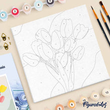 Laden Sie das Bild in den Galerie-Viewer, Mini Malen nach Zahlen mit Rahmen - Tulpenstrauß