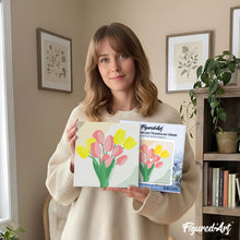 Laden Sie das Bild in den Galerie-Viewer, Mini Malen nach Zahlen mit Rahmen - Tulpenstrauß