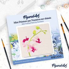 Laden Sie das Bild in den Galerie-Viewer, Mini Malen nach Zahlen mit Rahmen - Orchideenzweig 2