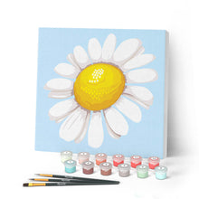 Laden Sie das Bild in den Galerie-Viewer, Mini Malen nach Zahlen mit Rahmen 20x20cm - Hübsche Margerite