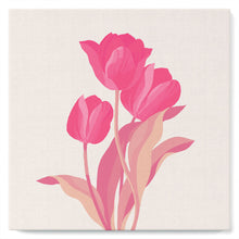 Laden Sie das Bild in den Galerie-Viewer, Mini Malen nach Zahlen mit Rahmen - 3 Rosa Tulpen