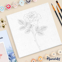 Laden Sie das Bild in den Galerie-Viewer, Mini Malen nach Zahlen mit Rahmen - Stengel Rose