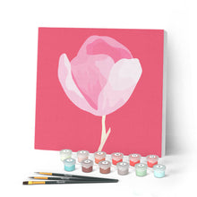 Laden Sie das Bild in den Galerie-Viewer, Mini Malen nach Zahlen mit Rahmen 20x20cm - Stengel Tulpe