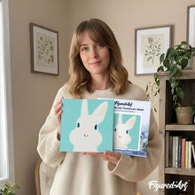 Laden Sie das Bild in den Galerie-Viewer, Mini Malen nach Zahlen mit Rahmen - Weißer Hase