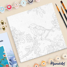 Laden Sie das Bild in den Galerie-Viewer, Mini Malen nach Zahlen mit Rahmen - Vogel und Schmetterling