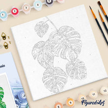 Laden Sie das Bild in den Galerie-Viewer, Mini Malen nach Zahlen mit Rahmen - Blätter