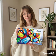Laden Sie das Bild in den Galerie-Viewer, Mini Malen nach Zahlen mit Rahmen - Katze Pop Art