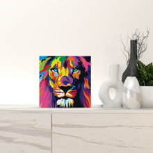 Laden Sie das Bild in den Galerie-Viewer, Mini Malen nach Zahlen mit Rahmen - Löwe Pop Art