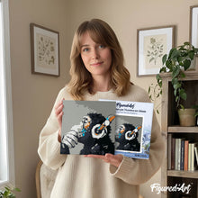 Laden Sie das Bild in den Galerie-Viewer, Mini Malen nach Zahlen mit Rahmen - Affe mit Kopfhörer