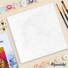 Laden Sie das Bild in den Galerie-Viewer, Mini Malen nach Zahlen mit Rahmen - Abstrakter Pop Art Leopard