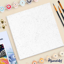 Laden Sie das Bild in den Galerie-Viewer, Mini Malen nach Zahlen mit Rahmen - Flamingo Abstrakt Pop Art