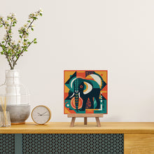 Laden Sie das Bild in den Galerie-Viewer, Mini Malen nach Zahlen mit Rahmen - Abstrakter Art-Deco-Elefant