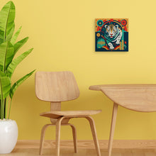 Laden Sie das Bild in den Galerie-Viewer, Mini Malen nach Zahlen mit Rahmen - Abstrakter Art-Deco-Tiger