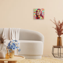 Laden Sie das Bild in den Galerie-Viewer, Mini Malen nach Zahlen mit Rahmen - Schöne Blondine Pop Art