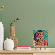 Laden Sie das Bild in den Galerie-Viewer, Mini Malen nach Zahlen mit Rahmen - Inselbewohnerin Pop Art