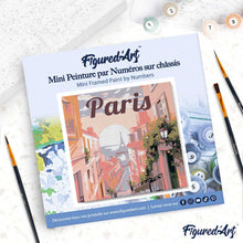 Laden Sie das Bild in den Galerie-Viewer, Mini Malen nach Zahlen mit Rahmen - Reiseplakat Paris