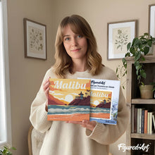 Laden Sie das Bild in den Galerie-Viewer, Mini Malen nach Zahlen mit Rahmen - Reiseplakat Malibu