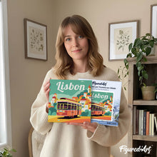 Laden Sie das Bild in den Galerie-Viewer, Mini Malen nach Zahlen mit Rahmen - Reiseplakat Lissabon