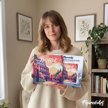 Laden Sie das Bild in den Galerie-Viewer, Mini Malen nach Zahlen mit Rahmen - Reiseplakat Rom