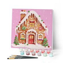 Laden Sie das Bild in den Galerie-Viewer, Mini Malen nach Zahlen mit Rahmen - Lebkuchenhaus