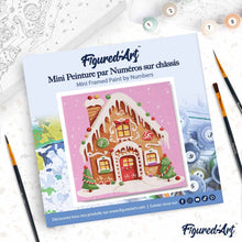 Laden Sie das Bild in den Galerie-Viewer, Mini Malen nach Zahlen mit Rahmen - Lebkuchenhaus