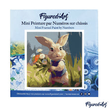 Laden Sie das Bild in den Galerie-Viewer, Mini Malen nach Zahlen mit Rahmen - Hase und Wildblumen