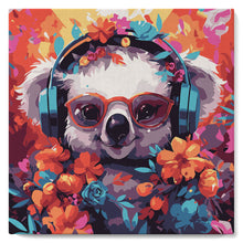 Laden Sie das Bild in den Galerie-Viewer, Mini Malen nach Zahlen mit Rahmen - Fantasie-Koala und Blumen
