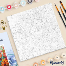 Laden Sie das Bild in den Galerie-Viewer, Mini Malen nach Zahlen mit Rahmen - Fantasie-Hamster und Blumen