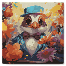 Laden Sie das Bild in den Galerie-Viewer, Mini Malen nach Zahlen mit Rahmen - Fantasie-Frackvogel und Blumen